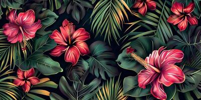 Abstract Botanical Florals background pattern photo