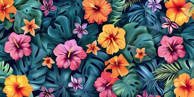 Abstract Botanical Florals background pattern photo