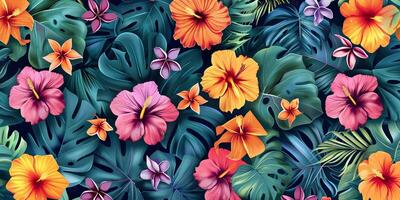 Abstract Botanical Florals background pattern photo