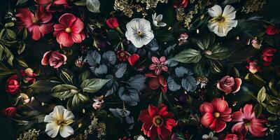 Abstract Botanical Florals background pattern photo