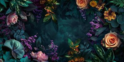 Abstract Botanical Florals background pattern photo