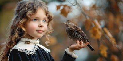 child girl of the 19th century Vintage fashion photo