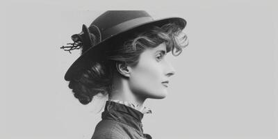 woman in dress 19th century stylization vintage photo