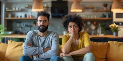 young people discussing their relationship problems photo