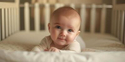 baby in a crib photo