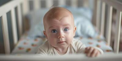 baby in a crib photo