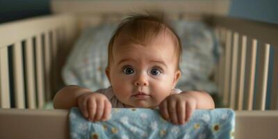 baby in a crib photo