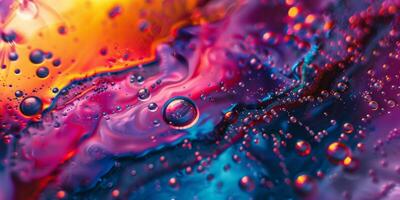 psychedelic background with rainbow colors splashes photo