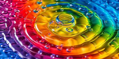 psychedelic background with rainbow colors splashes photo