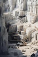 excavators working in a quarry photo