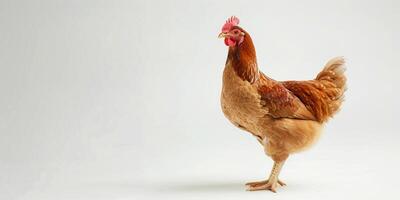 chicken on white background photo