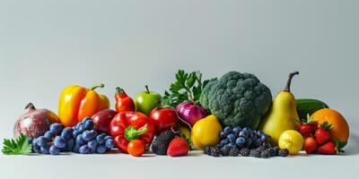 frutas genéricas y vegetales clasificado activo ai foto