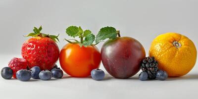frutas genéricas y vegetales clasificado activo ai foto