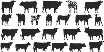 cow on white background photo