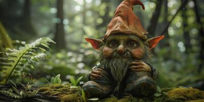 Gnome in the forest photo