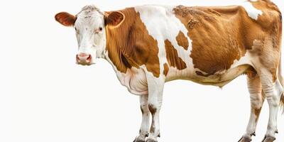 cow on white background photo