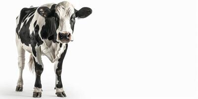 cow on white background photo