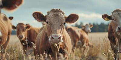 vacas en el pasto foto