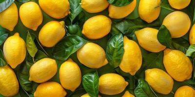 lemons top view texture photo