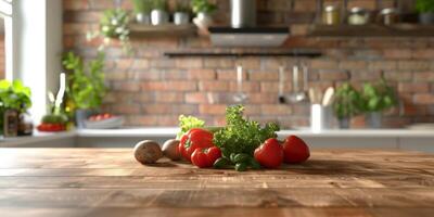 vegetables on the kitchen table photo