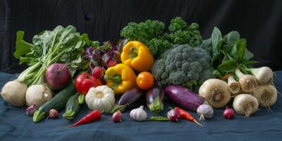 assorted vegetables texture top view photo