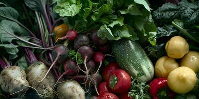 assorted vegetables texture top view photo