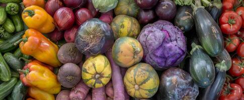 assorted vegetables texture top view photo