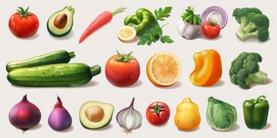 assorted vegetables texture top view photo