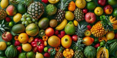 fruits and citruses Assorted top view texture photo