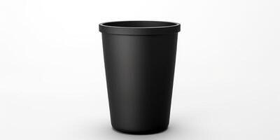 trash can on white background photo