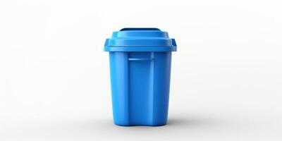 trash can on white background photo