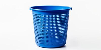 trash can on white background photo