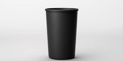 trash can on white background photo