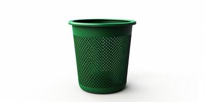 trash can on white background photo