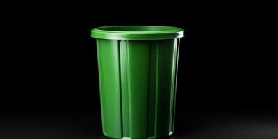 trash can on white background photo