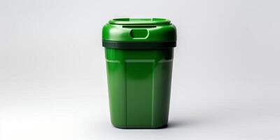 trash can on white background photo