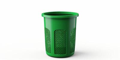 trash can on white background photo