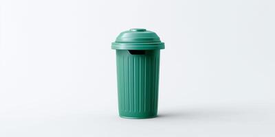 trash can on white background photo