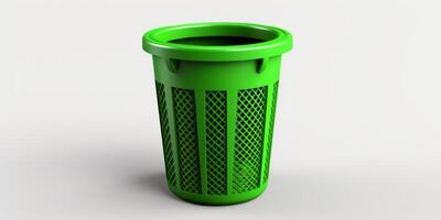 trash can on white background photo