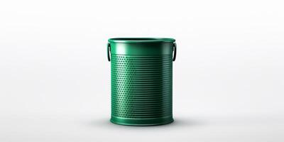 trash can on white background photo