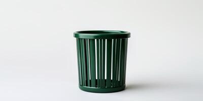 trash can on white background photo