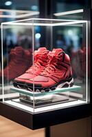 shoes on display in a store photo