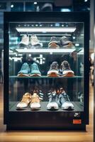 shoes on display in a store photo