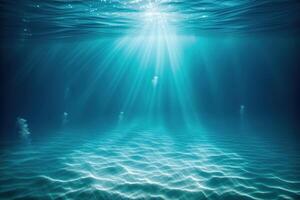 Rays of the sun underwater surface photo