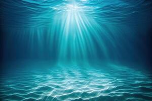 Rays of the sun underwater surface photo