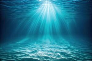Rays of the sun underwater surface photo