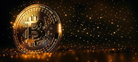 Bitcoin, cryptocurrency, blockchain banner photo