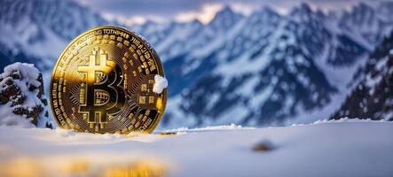 Bitcoin, cryptocurrency, blockchain banner photo