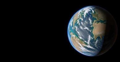 Blue planet view from space banner photo