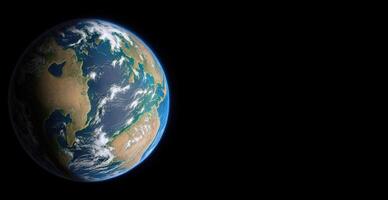 Blue planet view from space banner photo